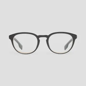 博百利/Burberry 标志性条纹装饰圆弧形光学镜框 (黑色)  40805341