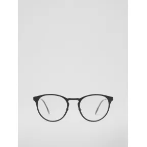 博百利/Burberry 标志性条纹装饰圆弧形光学镜框 (炭灰色) - 男士 40819071