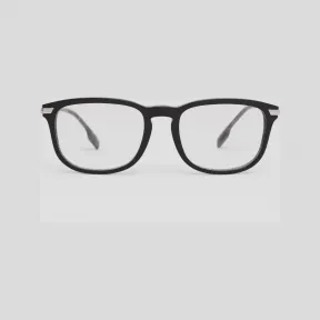 博百利/Burberry 格纹装饰长方形光学镜框 (黑色) 40827251