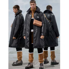 博百利/Burberry 男士 可拆式高领填衬尼龙轻便大衣 (黑色) 45582931