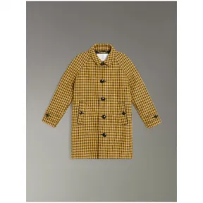 博百利/Burberry  微缩格纹棉质混纺轻便大衣 (亮藏红花黄)  80009541