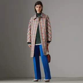 博百利/Burberry 女士 微型格纹丝质混纺轻便大衣 (亮红色) 80016591