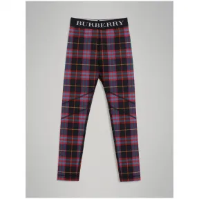 博百利/Burberry  苏格兰格纹弹力平织紧身裤 (雪糕粉)  80023611