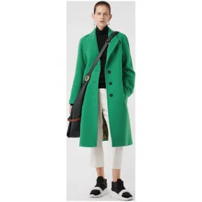 博百利/Burberry 女士 羊毛混纺量裁大衣 (亮绿色) 80034011