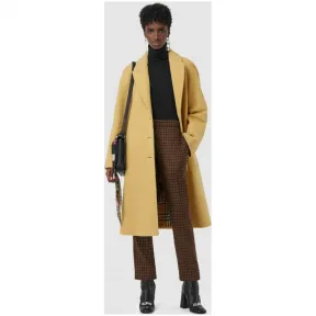 博百利/Burberry 女士 羊毛混纺量裁大衣 (甘菊色) 80034031