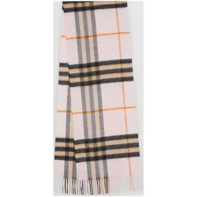 博百利/Burberry 男士 经典格纹羊绒围巾 (浅花色)  80047011