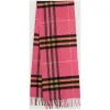 博百利/Burberry 男士 经典格纹羊绒围巾 (亮玫瑰色)  80047091