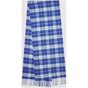 博百利/Burberry 女士 经典 Vintage 格纹羊绒围巾 (亮琉璃色)  80047211