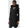 博百利/Burberry 女士 可拆式连帽塔夫绸 Trench 风衣 (黑色) 80061111