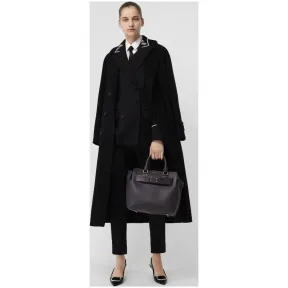 博百利/Burberry 女士 双面羊绒量裁大衣 (黑色) 80074121