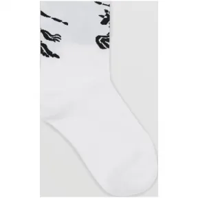 博百利/Burberry 男士 马术骑士嵌花及踝袜 (白色 / 黑色)  80077091