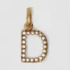 博百利/Burberry D 字母人造水晶吊饰 (水晶色) - 女士  80080991