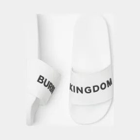 博百利/Burberry 女士 Kingdom 图案拖鞋 (光白色) 80100991