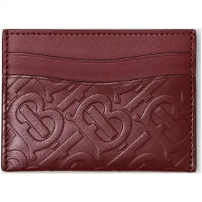 博百利/Burberry 女士 专属标识皮革卡片夹 (大不列颠红) 80114951