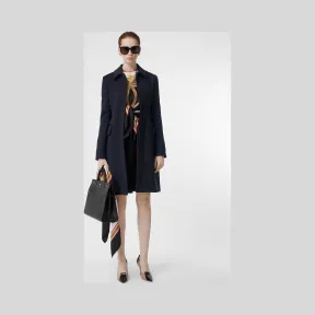 博百利/Burberry 女士 双面羊毛混纺大衣 (海军蓝) 80143231