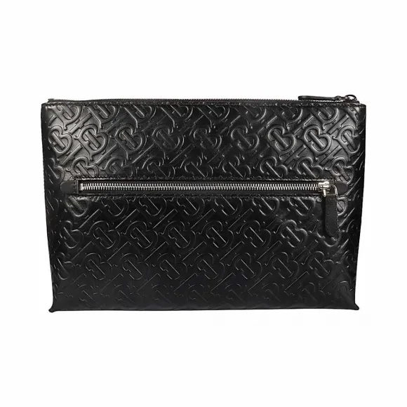 博百利/Burberry 男士 专属标识皮革护照夹 (黑色) 80144451