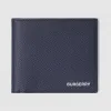 博百利/Burberry 粒纹皮革双折钱夹（国际版） (摄政蓝) - 男士  80146551