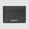 博百利/Burberry 男士 粒纹皮革卡片夹 (黑色) 80146621