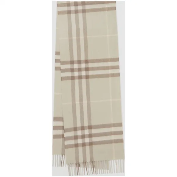 博百利/Burberry 男士 经典格纹羊绒围巾 (绿色)  80161231