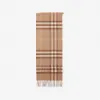 博百利/Burberry 女士 经典格纹羊绒围巾 (中调驼色)  80163991