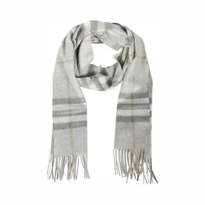 博百利/Burberry 女士 经典格纹羊绒围巾 (浅灰色)  80164051