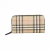 博百利/Burberry Vintage 格纹环保帆布全拉链钱夹 (典藏米色) - 男士  80166121