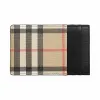 博百利/Burberry Vintage 格纹环保帆布拼皮革卡片夹 (典藏米色) - 男士  80166161