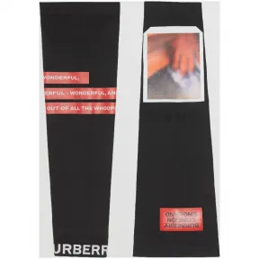 博百利/Burberry 男士 蒙太奇印花弹力平织衣袖 (黑色)  80169801