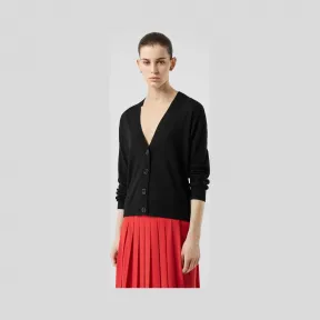 博百利/Burberry Vintage 格纹装饰美利奴羊毛开衫  P80170121