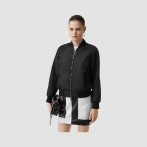 博百利/Burberry 女士 专属标识 ECONYL® 提花飞行夹克 (黑色) 80175431