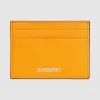 博百利/Burberry 男士 粒纹皮革卡片夹 (亮橘色) 80181351