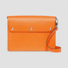 博百利/Burberry 男士 三粒铆钉粒纹皮革斜背包 (亮橘色) 80182451