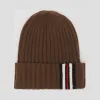 博百利/Burberry 女士 条纹装饰罗纹针织羊毛帽 (棕色)  80186161