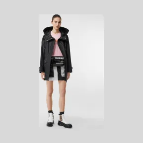 博百利/Burberry 女士 涂层尼龙连帽风雪大衣（含可拆式背心） (黑色) 80187631