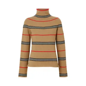 博百利/Burberry Icon条纹高领毛衣 80191931