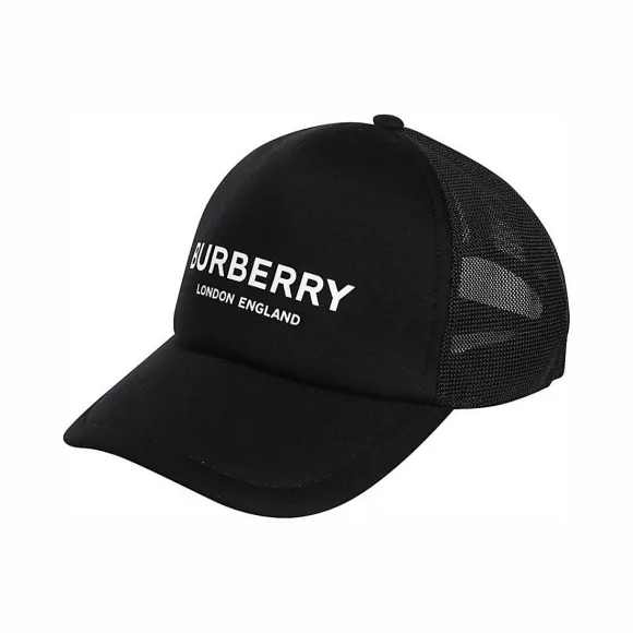博百利/Burberry 女士 徽标印花棒球帽 (黑色)  80192161