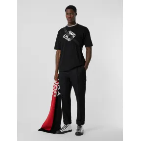 博百利/Burberry 男士 修身剪裁羊毛法兰绒卡其裤 (黑色) 80200361