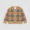 博百利/Burberry 童装 格纹美利奴羊毛开衫 (典藏米色) 80212151