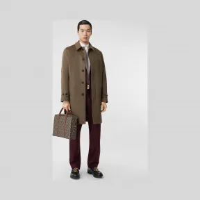 博百利/Burberry 羊绒轻便大衣 (深褐色麻灰) - 男士  80217871