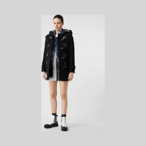 博百利/Burberry 女士 羊毛混纺牛角扣大衣 (黑色) 80218851