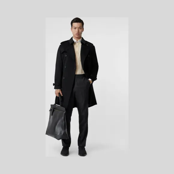 博百利/Burberry 羊绒 Trench 风衣 (黑色) - 男士  80219521