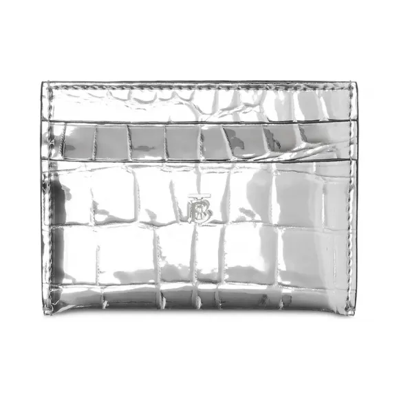 博百利/Burberry 仿鳄鱼纹浮雕金属感卡夹 80223411