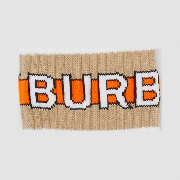 博百利/Burberry 徽标嵌花混纺棉袜 (白色)  80228991