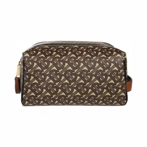 博百利/Burberry 专属标识印花环保帆布旅行收纳袋 (马勒棕)  80229731