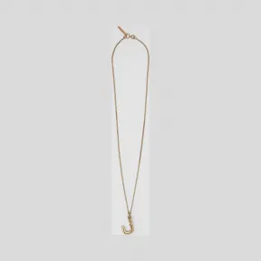 博百利/Burberry J 字母吊饰镀金项链  P80236151