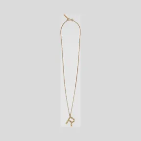 博百利/Burberry R 字母吊饰镀金项链  P80236231