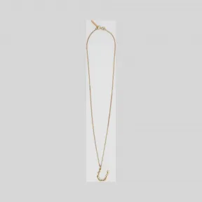 博百利/Burberry U 字母吊饰镀金项链  P80236261