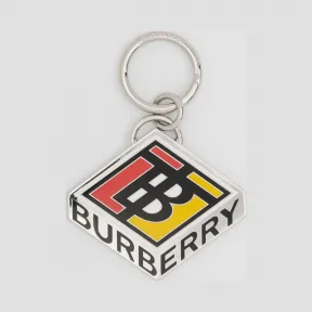 博百利/Burberry 徽标图案镀钯金钥匙圈  P80242521