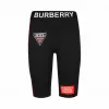 博百利/Burberry 徽标图案弹力平织骑行短裤 (黑色) - 女士  80246611