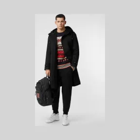 博百利/Burberry 双面羊绒连帽大衣 (黑色) - 男士  80248481